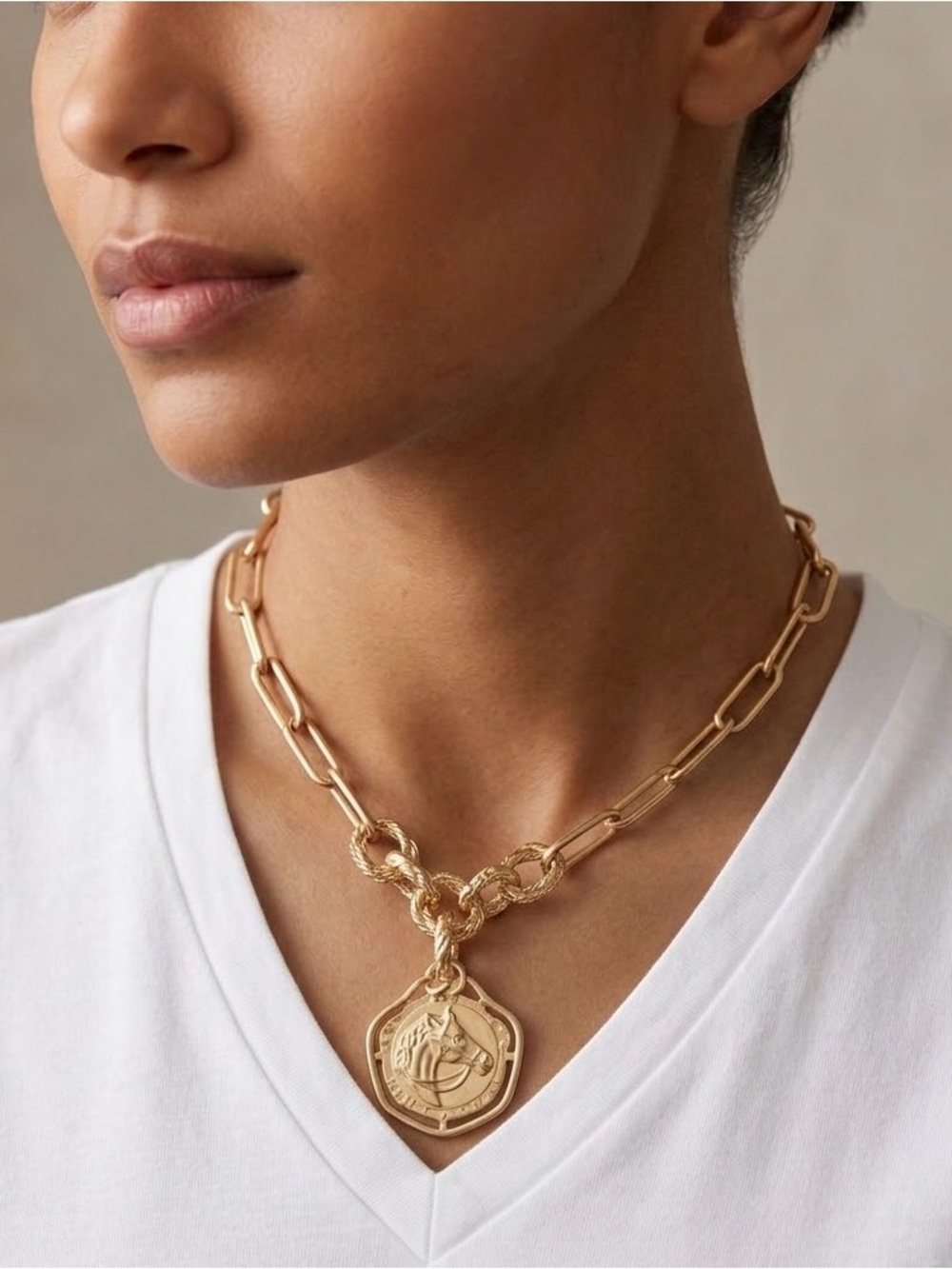 NWT Equestrian Pendant on Unique Chain